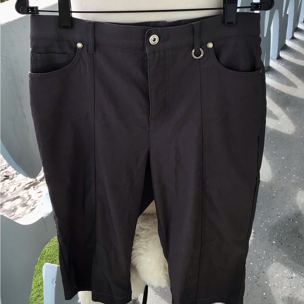 Simon Chang Cropped Capri Shorts in Deep Gray Size 12